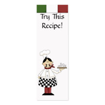 Try This Recipe- Small Bookmarks Business Card Template