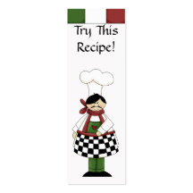 Try This Recipe- Small Bookmarks Business Card