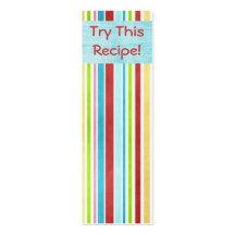 Try This Recipe- Small Bookmarks Business Card Templates