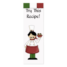 Try This Recipe- Small Bookmarks Business Card Templates