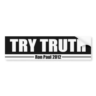 Try Truth bumpersticker