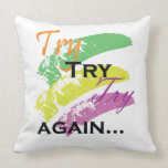 Try Try Try Again:Green Motivational Phrase Gift Try Try Try Again:Green Motivational Phrase Gift