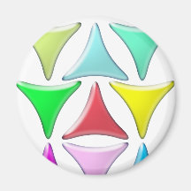 tryangles refrigerator magnets