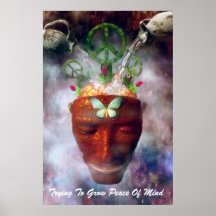 Trying To Grow Peace Of Mind Poster