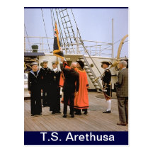 TS Arethusa,Visit of Lord Mayor of London Postcard