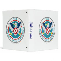 TSA Funny Logo with Cartoon Eagle 3 Ring Binder