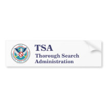 TSA Funny Logo with Cartoon Eagle Bumper Stickers