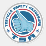 TSA Logo - Testicle Safety Assessors Round Sticker