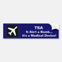 TSA Medical Device Bumper Stickers