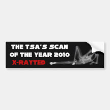TSA: Scan of the Year 2010 Bumper Stickers