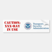 TSA: XXX-Ray Bumper Stickers