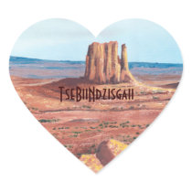 TseBiiNdzisgaii - Monument Valley Heart Sticker