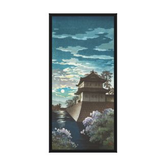 Tsuchiya Koitsu, Kyoto Nijo Castle night scenery Gallery Wrap Canvas