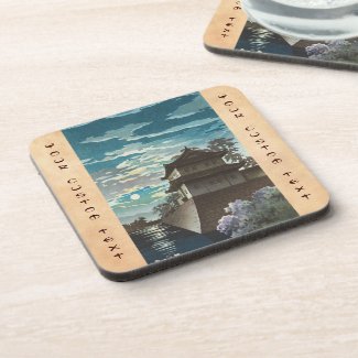 Tsuchiya Koitsu, Kyoto Nijo Castle night scenery Drink Coaster