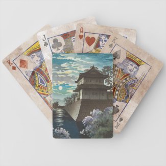 Tsuchiya Koitsu, Kyoto Nijo Castle night scenery Playing Cards