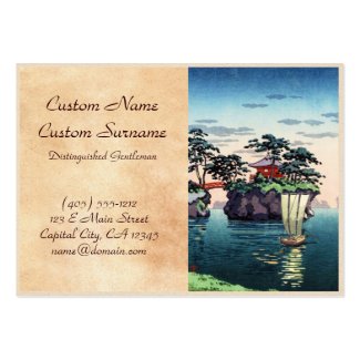 Tsuchiya Koitsu Matsushima shin hanga scenery Business Card Template