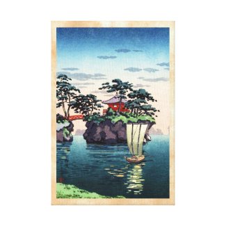 Tsuchiya Koitsu Matsushima shin hanga scenery Stretched Canvas Print