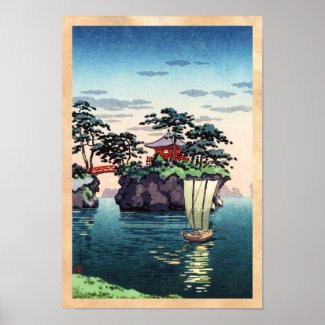 Tsuchiya Koitsu Matsushima shin hanga scenery Poster