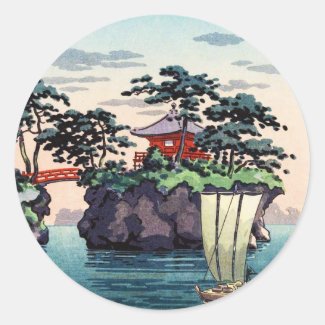 Tsuchiya Koitsu Matsushima shin hanga scenery Stickers