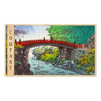 Tsuchiya Koitsu Nikko Sacred Bridge japanese scene Business Cards