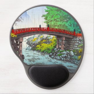 Tsuchiya Koitsu Nikko Sacred Bridge japanese scene Gel Mousepads