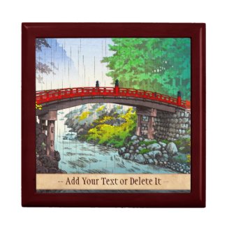 Tsuchiya Koitsu Nikko Sacred Bridge japanese scene Trinket Box