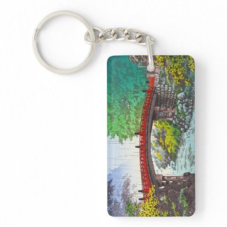 Tsuchiya Koitsu Nikko Sacred Bridge japanese scene Acrylic Keychains