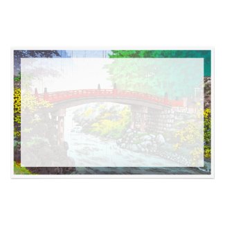 Tsuchiya Koitsu Nikko Sacred Bridge japanese scene Customized Stationery