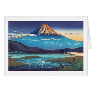 Tsuchiya Koitsu Tokaido Fujikawa landscape art Greeting Card