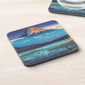 Tsuchiya Koitsu Tokaido Fujikawa landscape art Drink Coasters