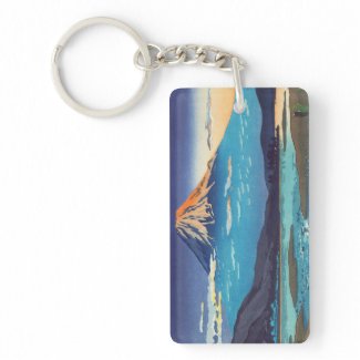 Tsuchiya Koitsu Tokaido Fujikawa landscape art Acrylic Keychains