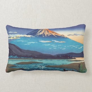 Tsuchiya Koitsu Tokaido Fujikawa landscape art Throw Pillows