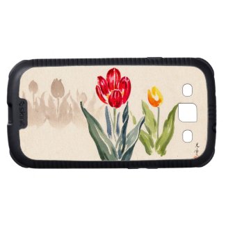 Tsuchiya Koitsu Tulips japanese vintage watercolor Samsung Galaxy SIII Cover