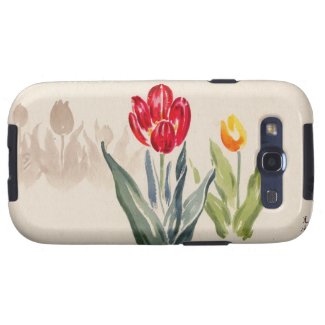 Tsuchiya Koitsu Tulips japanese vintage watercolor Samsung Galaxy SIII Cases