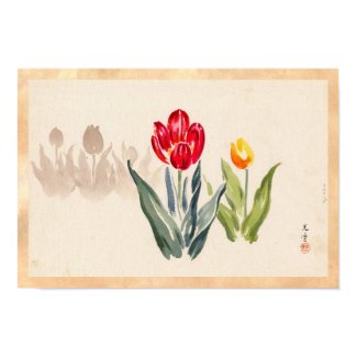 Tsuchiya Koitsu Tulips japanese vintage watercolor Print