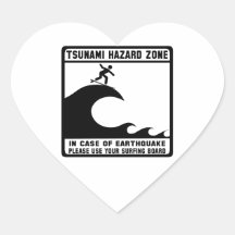 Tsunami Hazard Zone Stickers