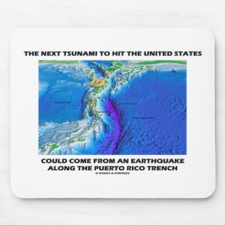 Tsunami Puerto Rico Trench (Plate Tectonics Earth) mousepad