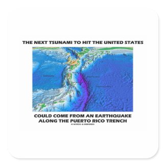 Tsunami Puerto Rico Trench (Plate Tectonics Earth) sticker