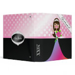 TT-In it to Win It Pageant Organizer Brunette-dots Vinyl Binder
