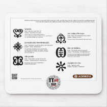 TT Meanings - ADINKRA Symbols mousepads