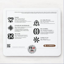 TT Meanings - ADINKRA Symbols Mouse Mats