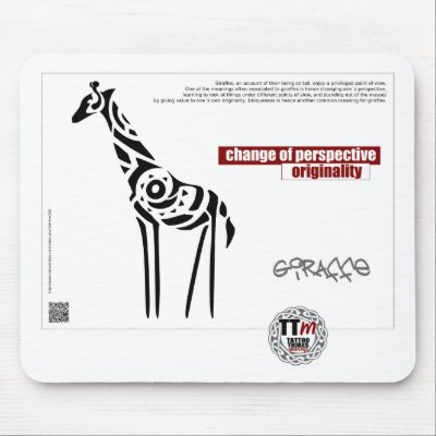 TT Meanings - GIRAFFE Mouse Mat by TattooTribes