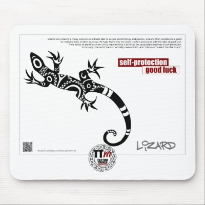 TT Meanings - LIZARD Mouse Mats by TattooTribes