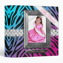 TT-Miss Princess Beauty Pageant Binder Zebra