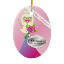 TT-Miss Princess Blonde Custom Photo Ornament ornaments