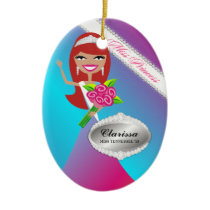 TT-Miss Princess Blonde Custom Photo Ornament ornaments