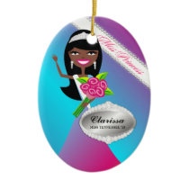 TT-Miss Princess Ethnic Custom Photo Ornament ornaments