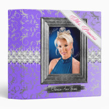TT-Mrs. Princess Beauty Pageant Electric Purple Vinyl Binder