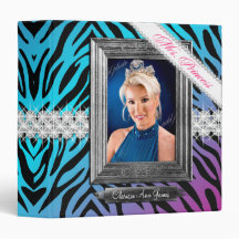 TT-Mrs. Princess Beauty Pageant Glam Fade 3 Ring Binders