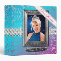TT-Mrs. Princess Beauty Pageant Glam Fade 3 Ring Binders